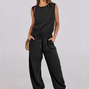 Black Sleeveless Jumpsuit